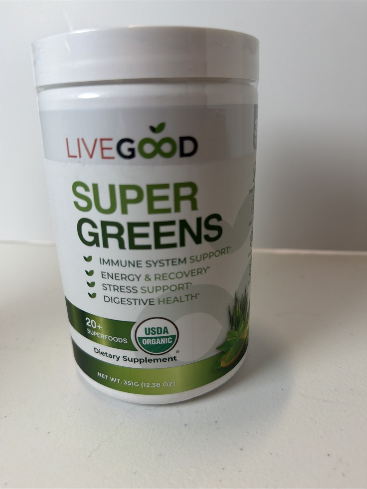 LIVEGOOD – Super Greens, Organic, Immune, detox, & stress support, keto & vegan