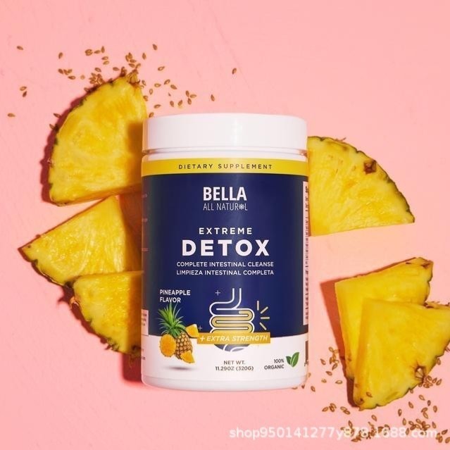 Bella All Natural Extreme Detox Powder- Pineapple Flavor Cleanse Support 400can