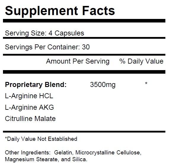 1 btl Nitric Oxide Complex 3500mg L-Arginine AAKG Muscle Pump Growth Pills