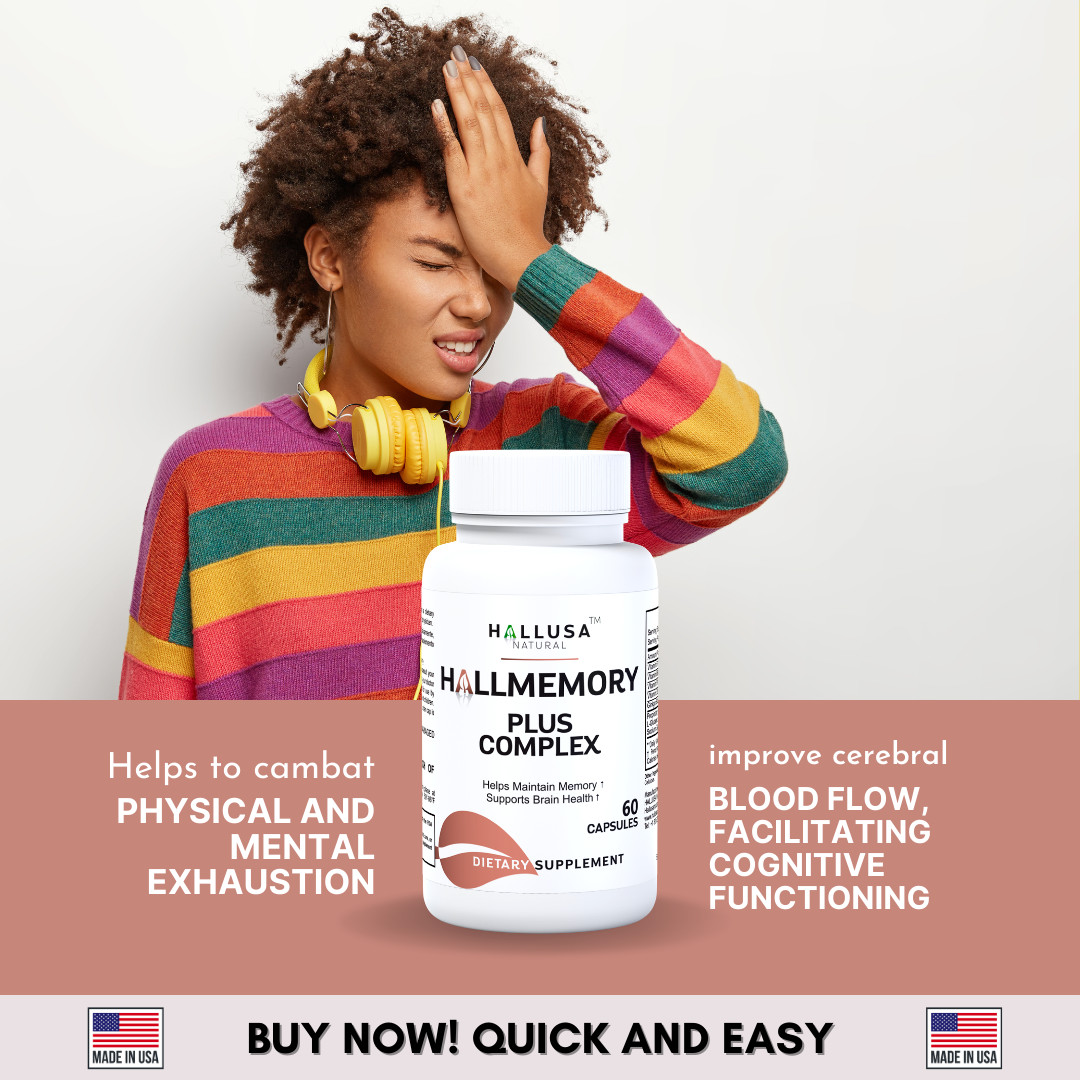 HallMemory – Ginkgo Biloba – Brain Supplements for Memory and Focus – 60 Caps