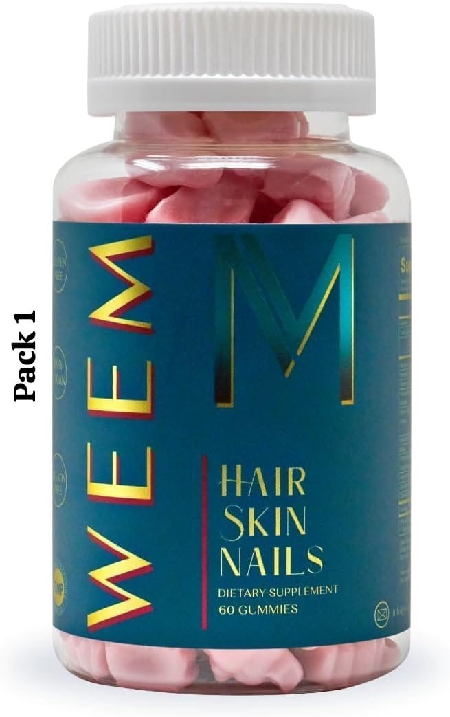 2Pack WEEM Hair Skin and Nails Gummies Supports Healthy Hair 60ct EXP 08/27