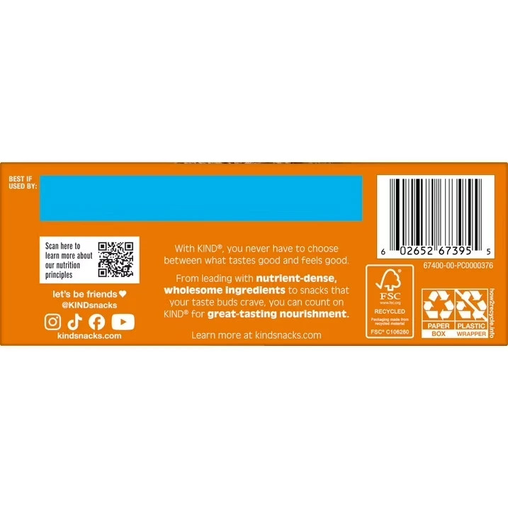 KIND Peanut Butter Breakfast Protein Bars, 6-Count, 1 Cardboard Box