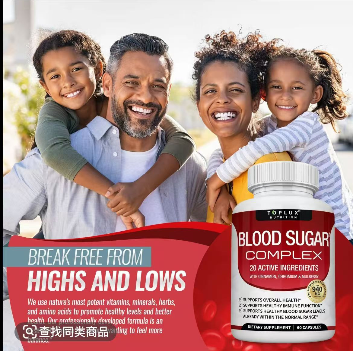 Blood Supportwith20 Sugar Optimal Vitamins Minerals for Essential Health Complex