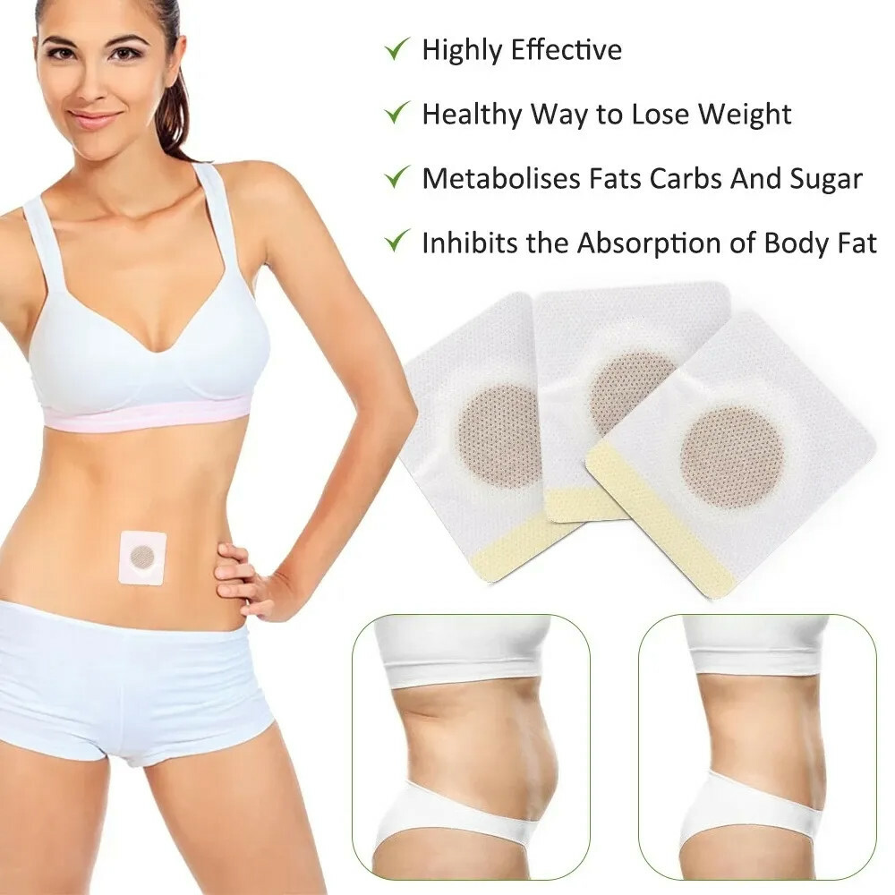 60pcs Healthy Slim Patch Weight Loss Slimming Diets Pads Detox Burn Fat Adhesiv