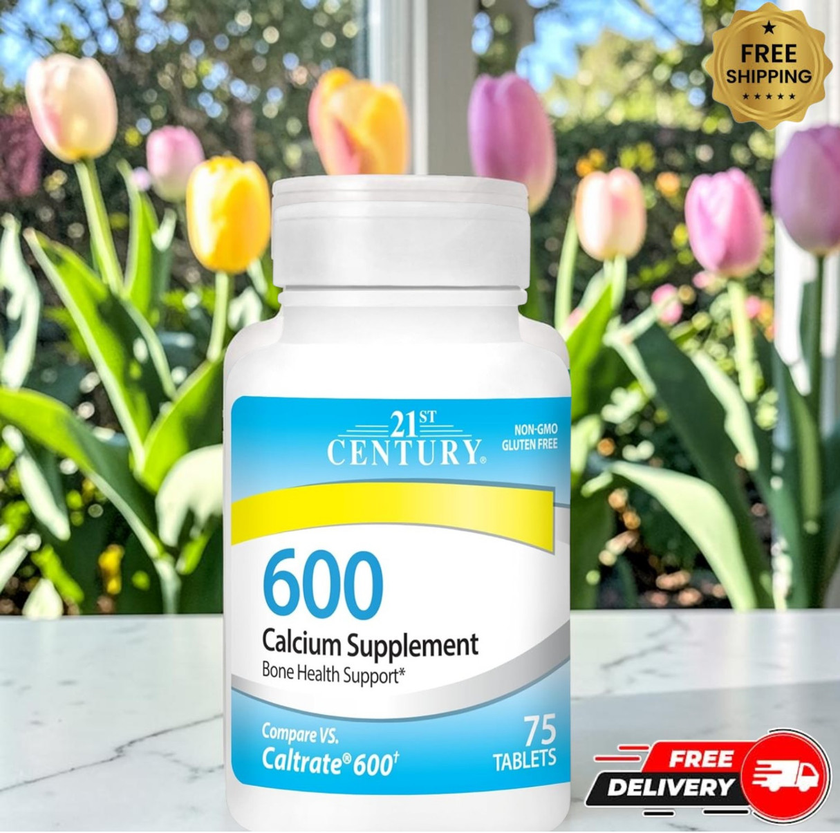 21st Century Calcium Supplement, 600 mg, 75 Count