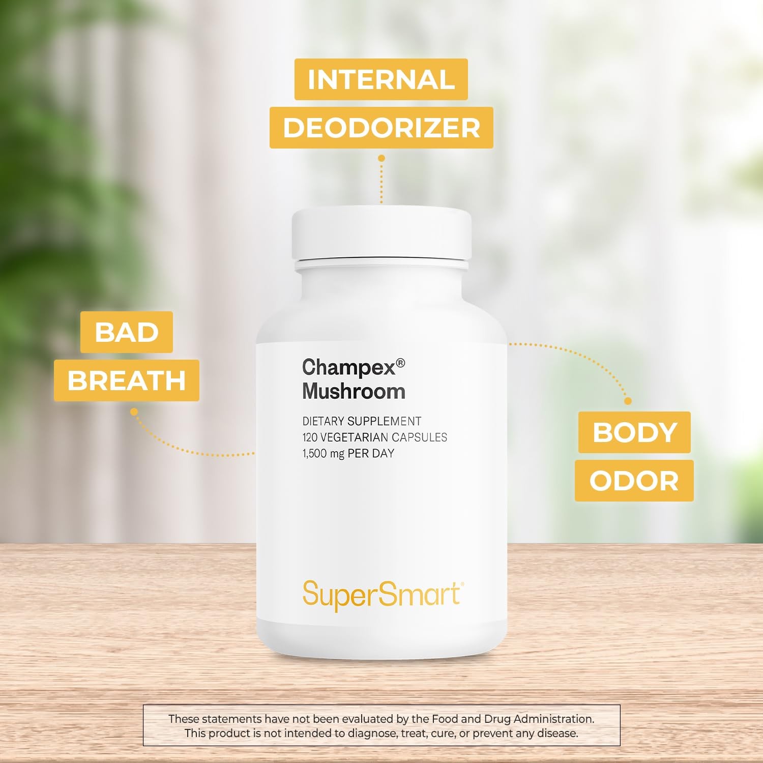 Supersmart – Champex Mushroom Agaricus Bisporus Extract 1500 Mg Per Day – Body