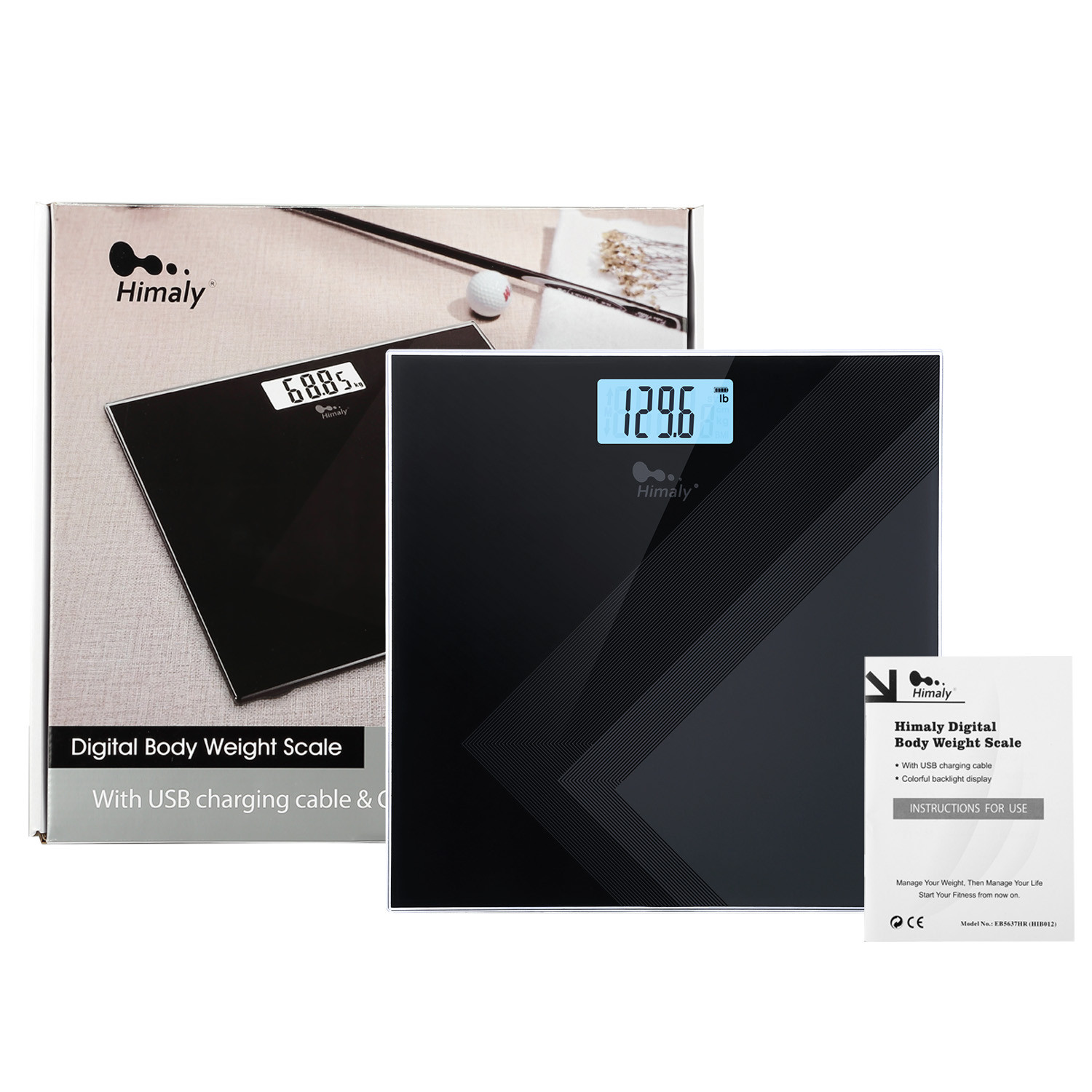 Digital Electronic LCD Scale 400LB/180KG Personal Bathroom Body Weight Scale