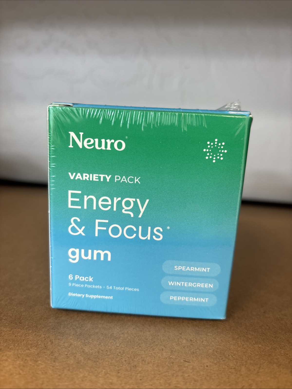 Neuro Energy & Focus Gum – 6-Pack Variety – Spearmint, Wintergreen, & Peppermint