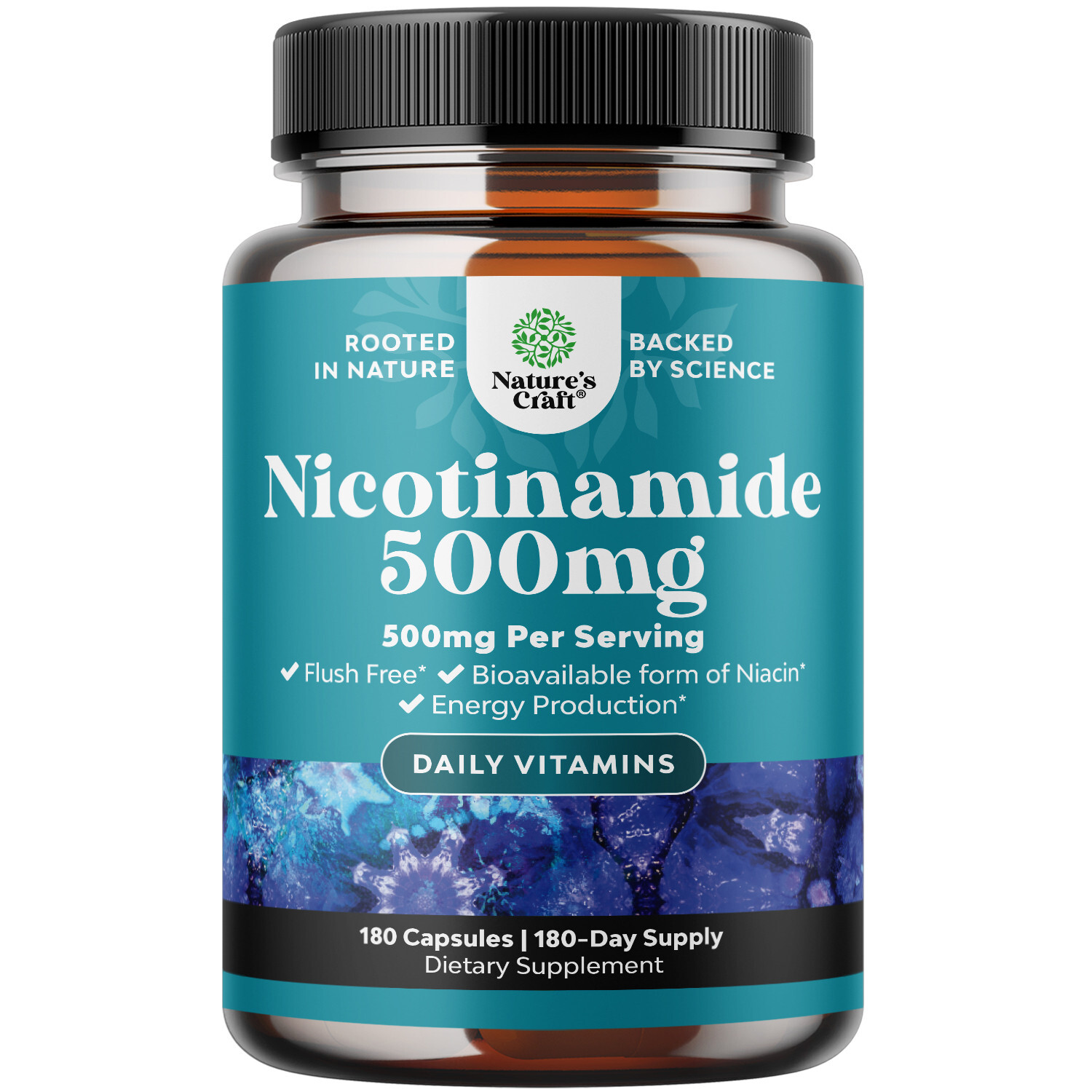 Vitamin B3 Niacinamide 500mg Capsules – Mitochondrial Energy and Potent Skin