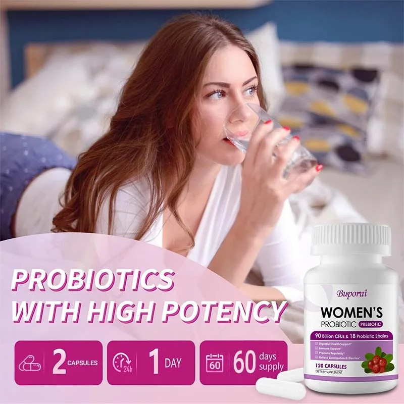 Women’s Probiotic 120pcs, Relieve Occasional Bloating, Promote Digestion Health