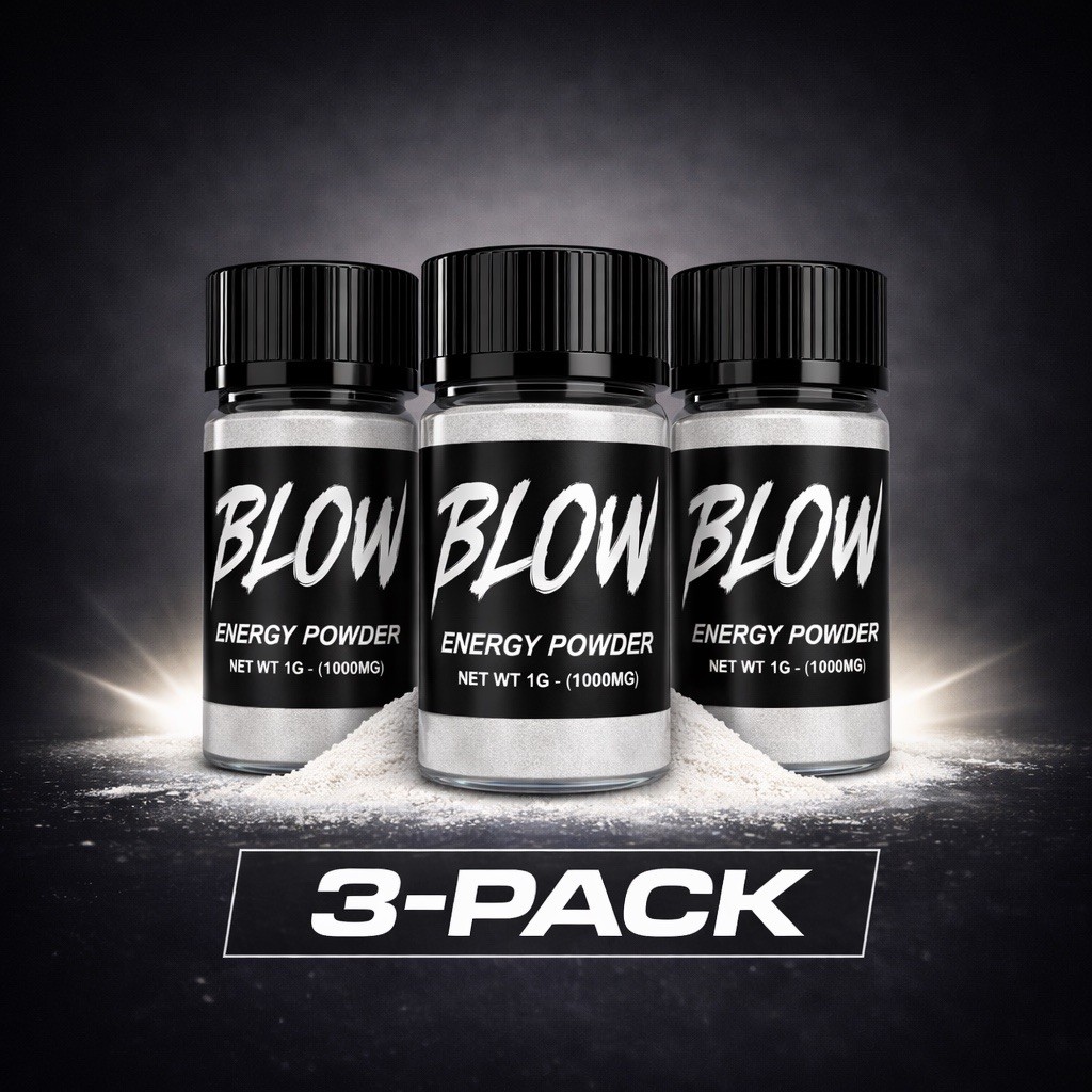Blow Energy Powder – 400MG Caffeine – Instant Energy Pre Workout – 3 Pack