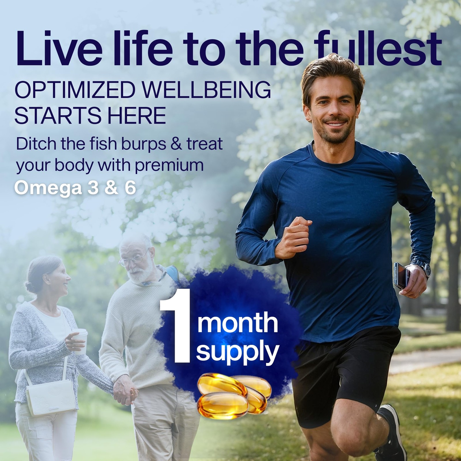 YES Plant Based Omega 3 & 6 Fish Oil Alternative Burpless – Heart, Skin, Eye
