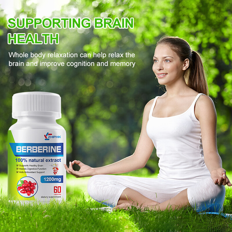 180Pcs Berberine 1200mg High Abosorption For Blood Sugar Immune 3 Months Supply