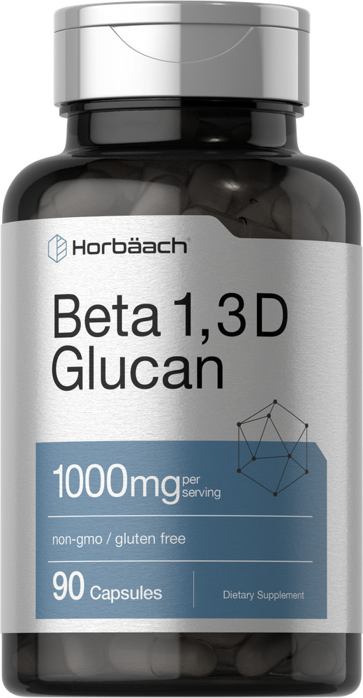 Beta Glucan 1 3D 1000 mg | 90 Capsules | Beta 1,3, 1,6 D | by Horbaach