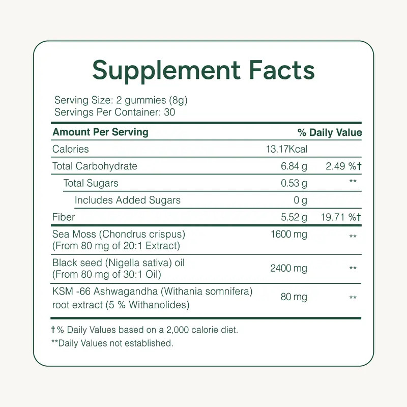 Root Labs 10-in-1 Alpha Sea Moss 60+60 Sugar-Free Gummies