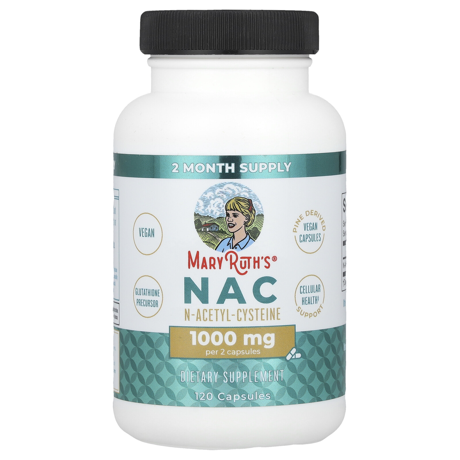 NAC, 1,000 mg, 120 Capsules (500 mg per Capsule)