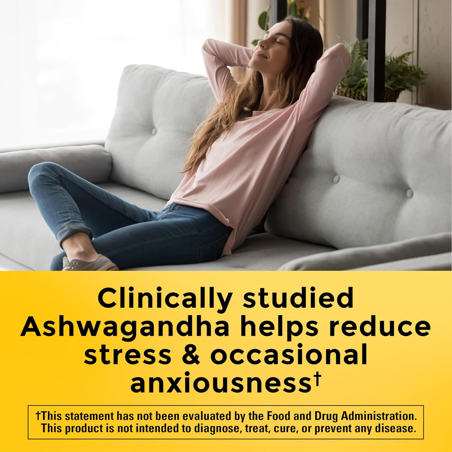Nature Made Ashwagandha Capsules 125mg Daily Stress Relief Support 60 Count