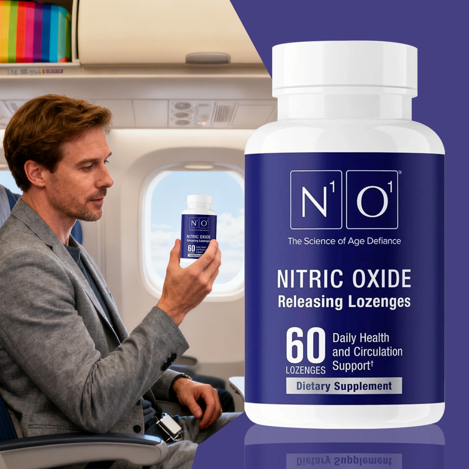N1O1 Nitric Oxide Lozenges – 60 Count Supplement For Heart Health, Circulation