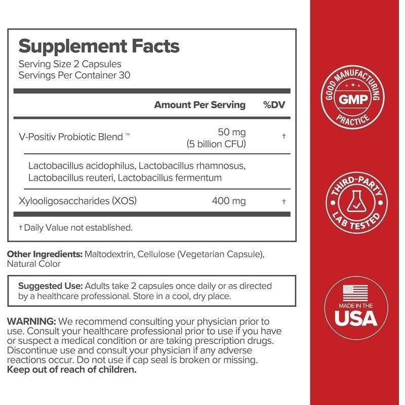 URO-Women’s Probiotics with Lactobacillus & Prebiotics for Intimate pH Health