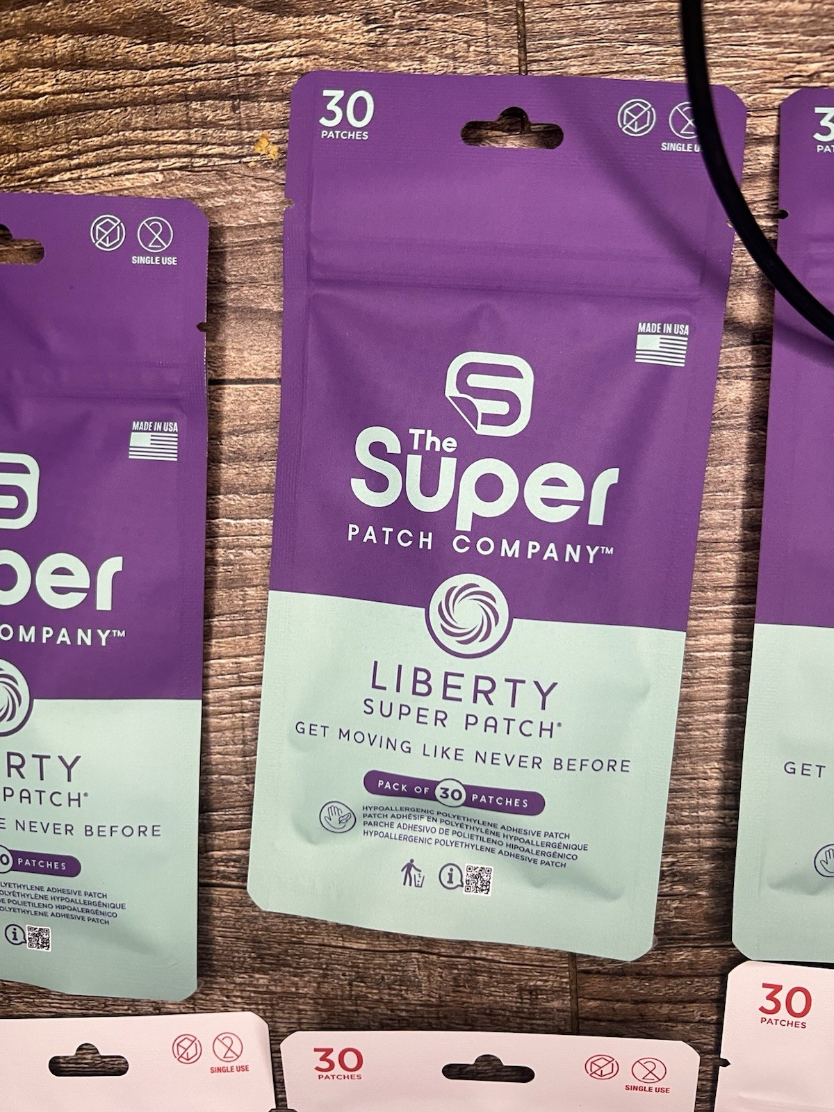 The Super Patch Company Liberty Supplement Patches 30 Count Hypoallergenic