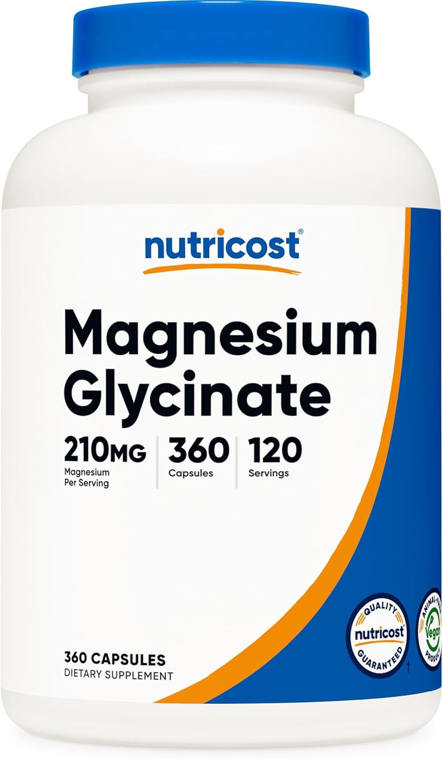 Magnesium Glycinate Capsules (360 Capsules, 210 Mg per Serving) – Magnesium G…