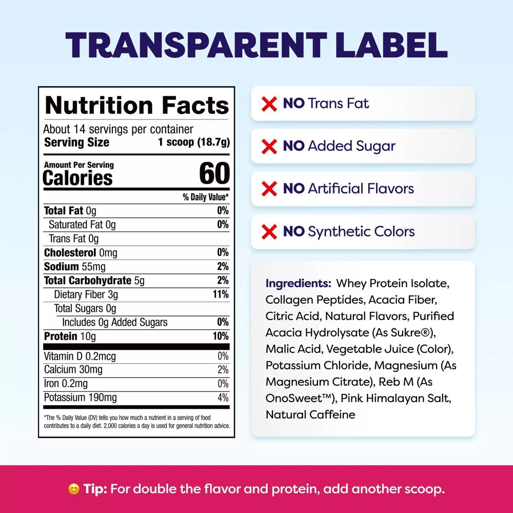 Javvy Clear Protein Refresher Variety Pack 3 Flavors 10g Protein 0g Sugar