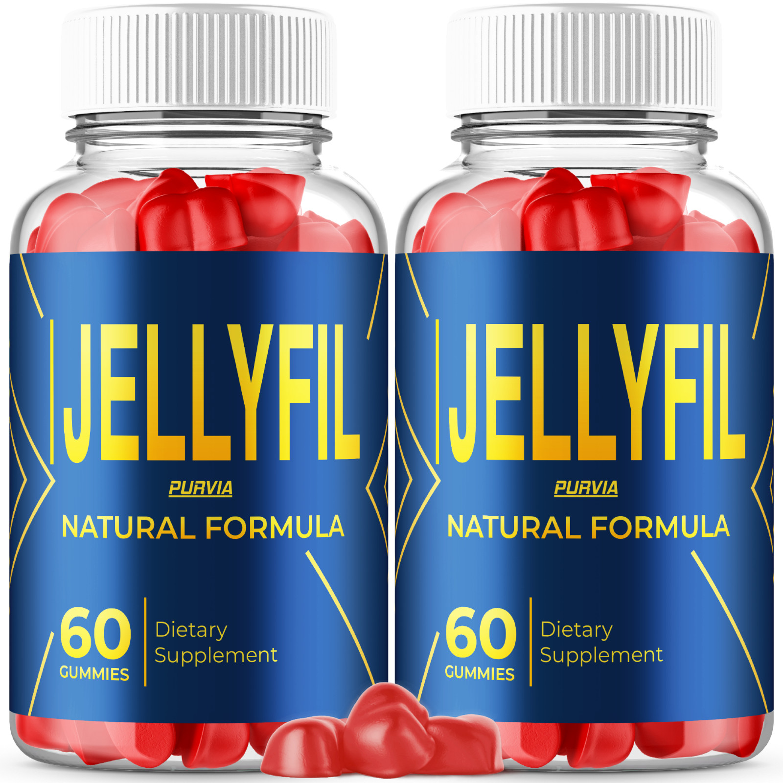 (2 Pack) Jellyfil Gummies For Men Jelly Fil Male Premium Supplements (120 ct)