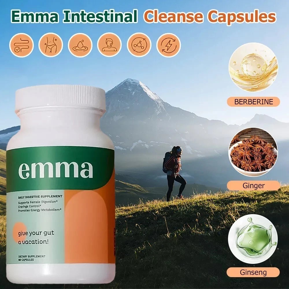 3 Pack Emma Gut Health supplemental 180 Capsules for Bloating Relief & Leaky Gut