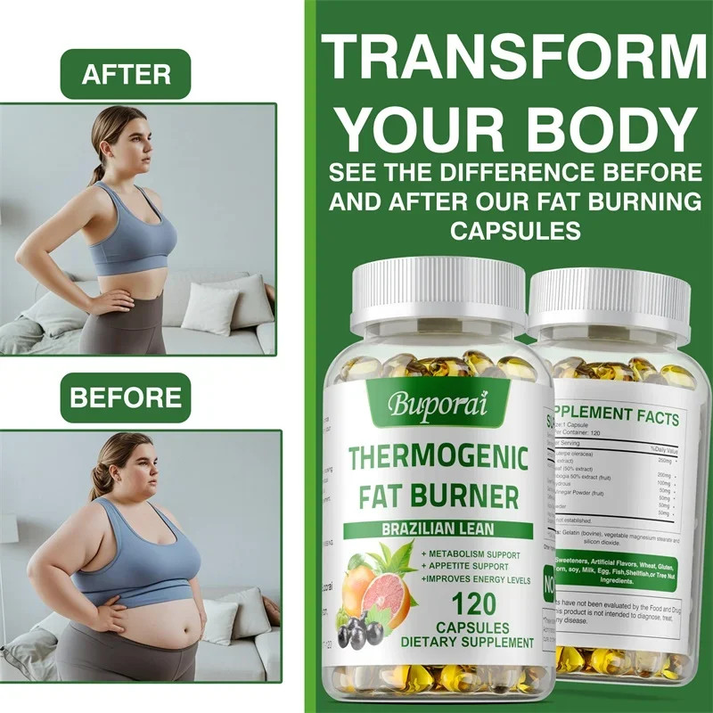 Thermogenic Fat Burner 120pcs – Control Appetite, Provide Energy, Metabolism