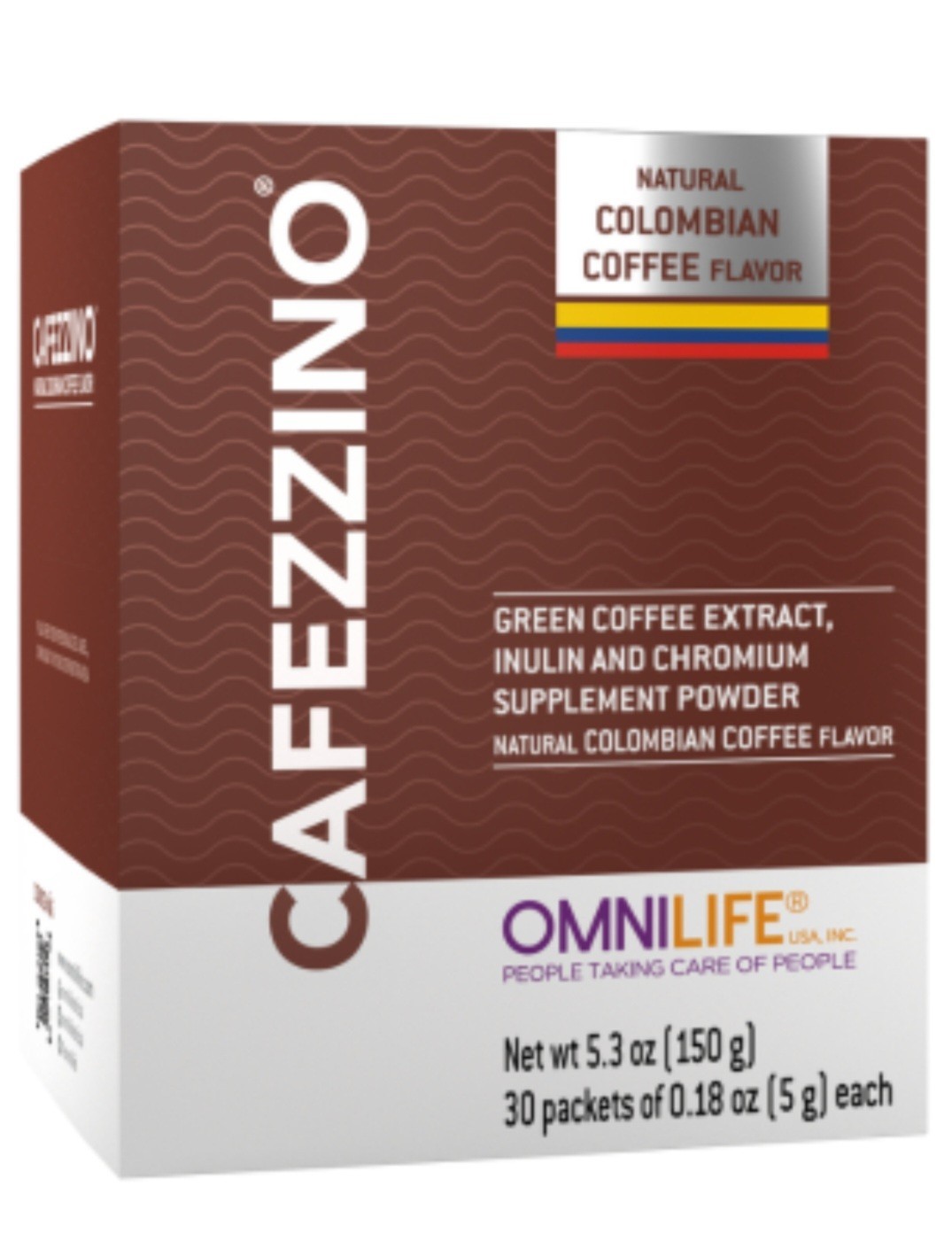 Suplemento Con Cafe Colombiano Omnilife CafezzinoBox with 30 packets 150g