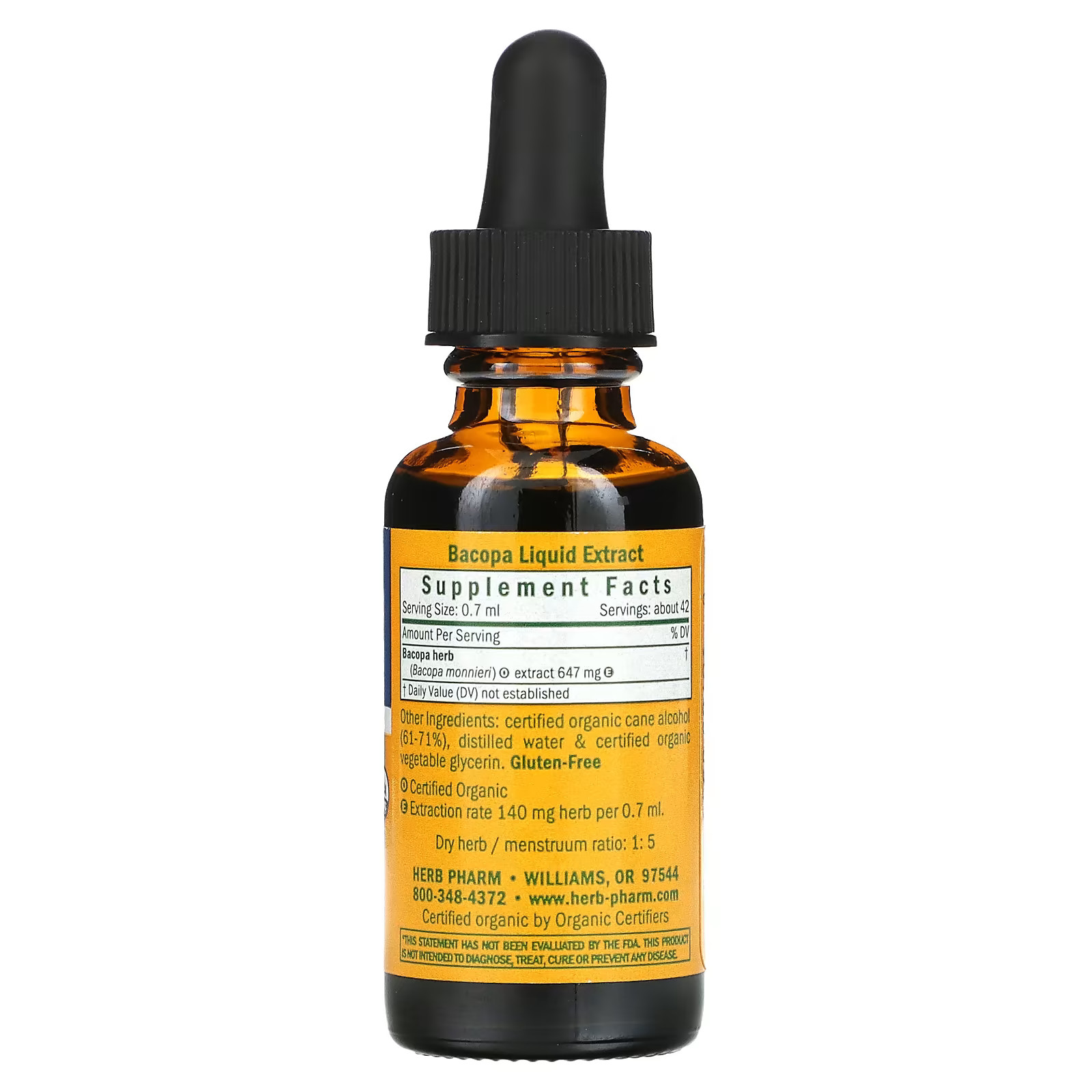 2 X Herb Pharm, Bacopa, 647, 1 fl oz (30 ml)