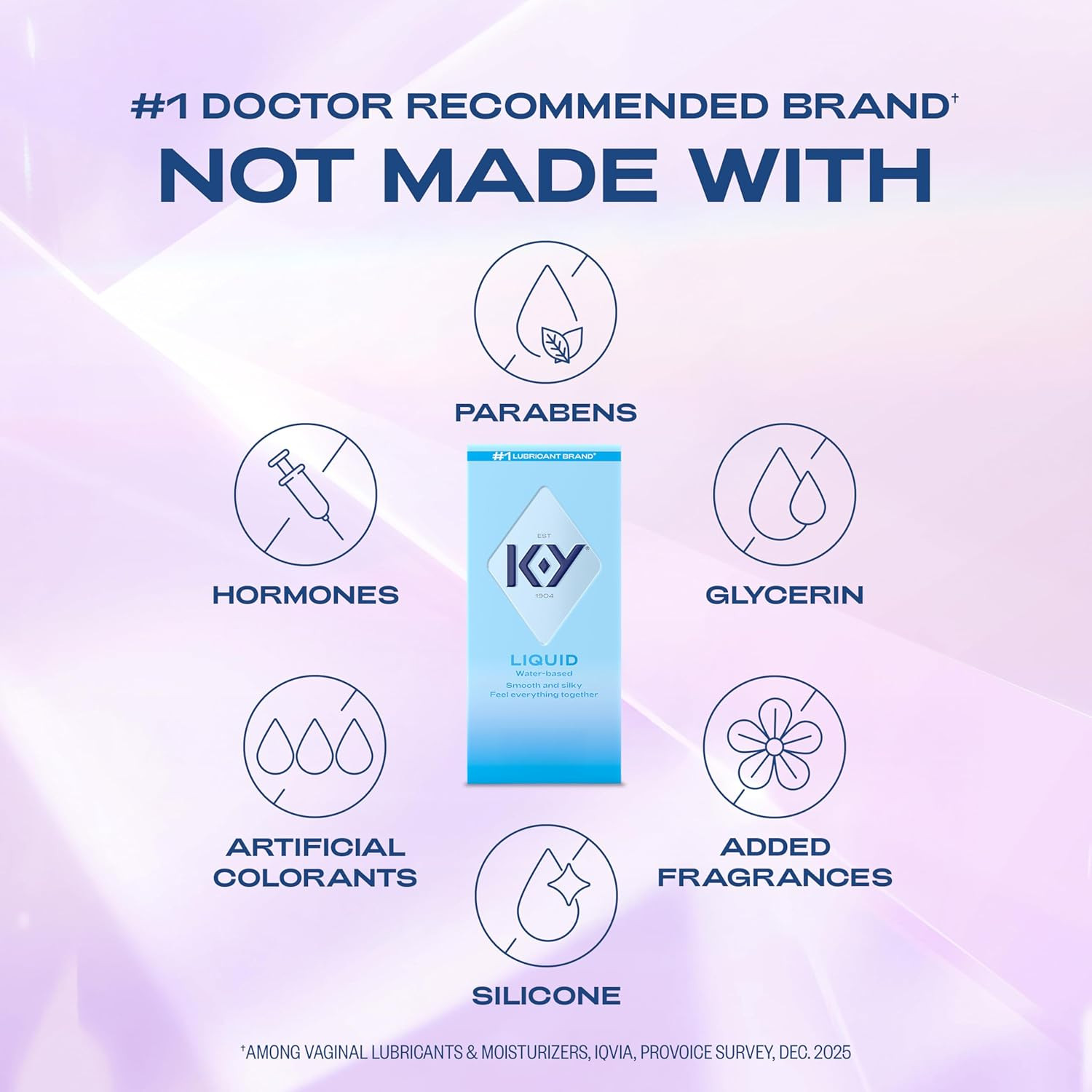 K-Y Liquid Classic Water-Based Body Friendly Formula 4.5 Fl Oz Personal Lubrican