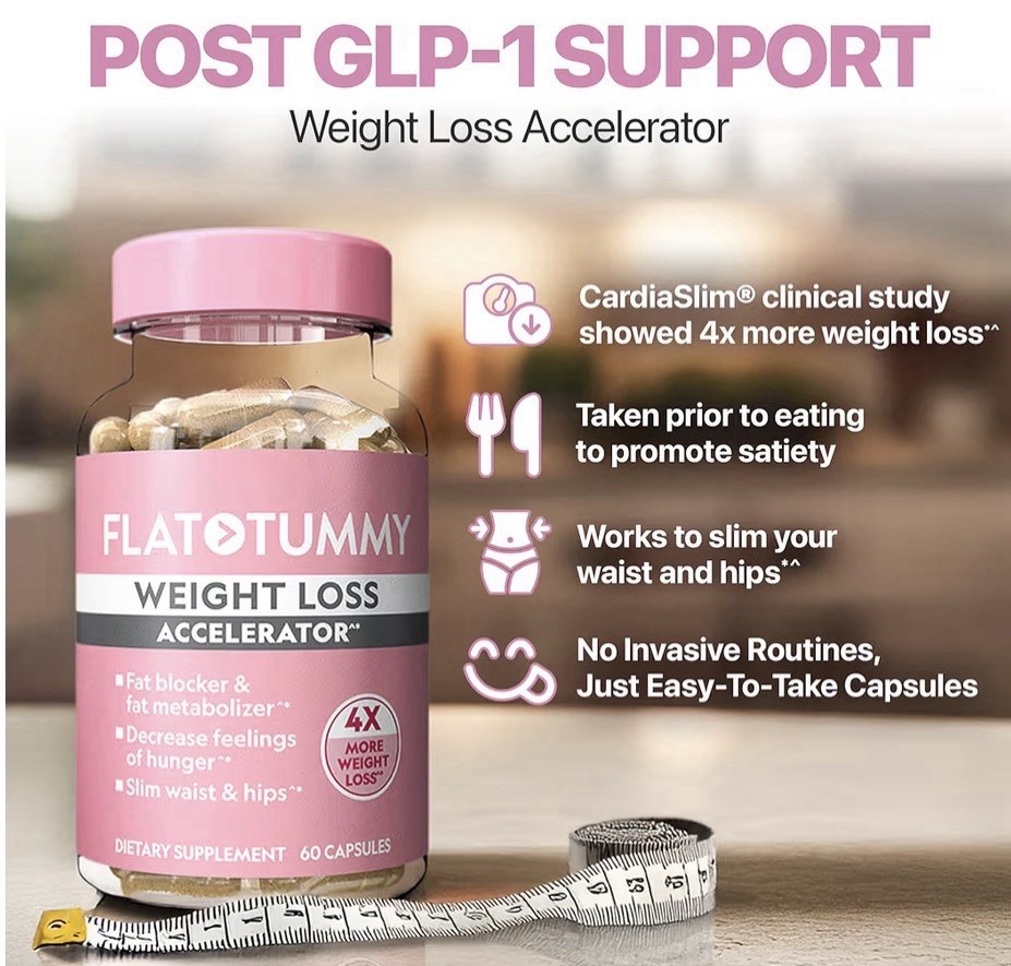 FLAT TUMMY Weight Loss Accelerator Fat Burner Appetite Suppressant 60ct