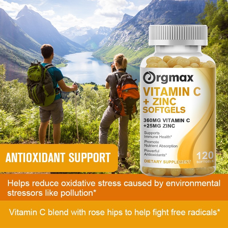 Vitamin C + Zinc Complex Promote Absorption Immune Support 240ct
