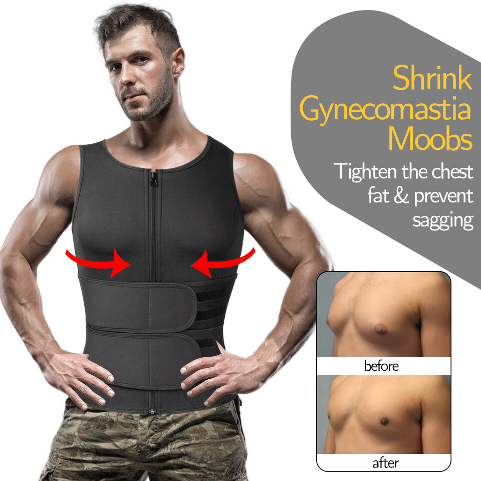 Men Body Shaper Waist Trainer Sauna Sweat Tank Underwear Fat Burner Shapewear US
