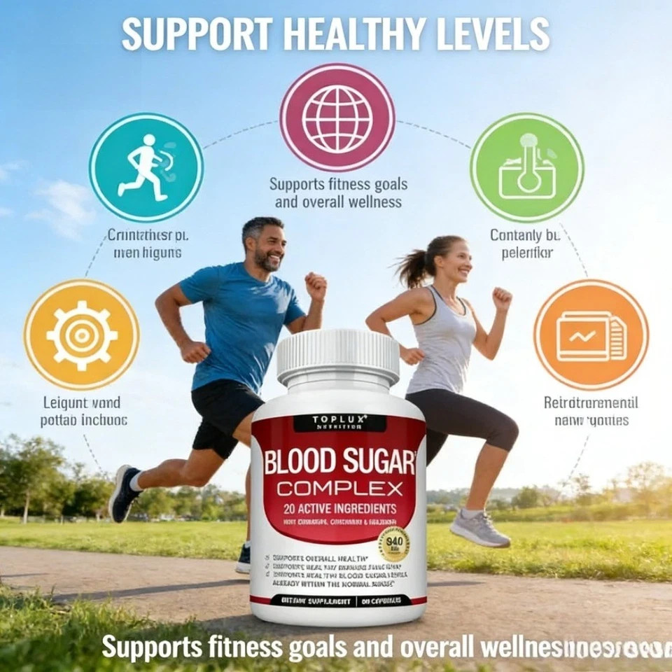 Blood Sugar Complex with 20 Vitamins and Minerals , 60 Caps