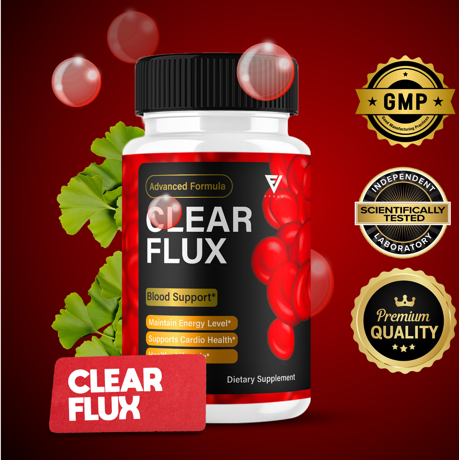 (5 Pack) Clear Flux Pills ClearFlux Advanced Blood Support (300 Capsules)
