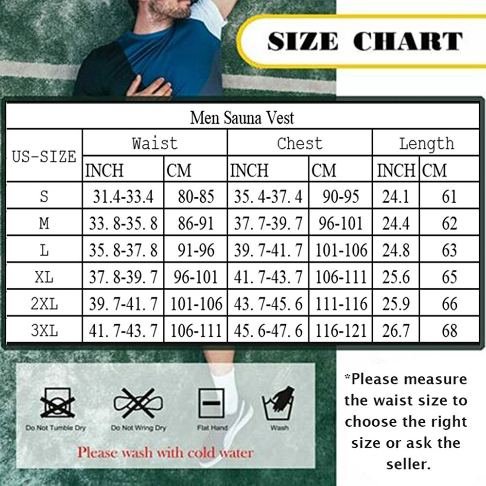 2022 New Men’s Compression T-Shirt Waist Trainer Body Shaper Fat Burn Sauna Suit