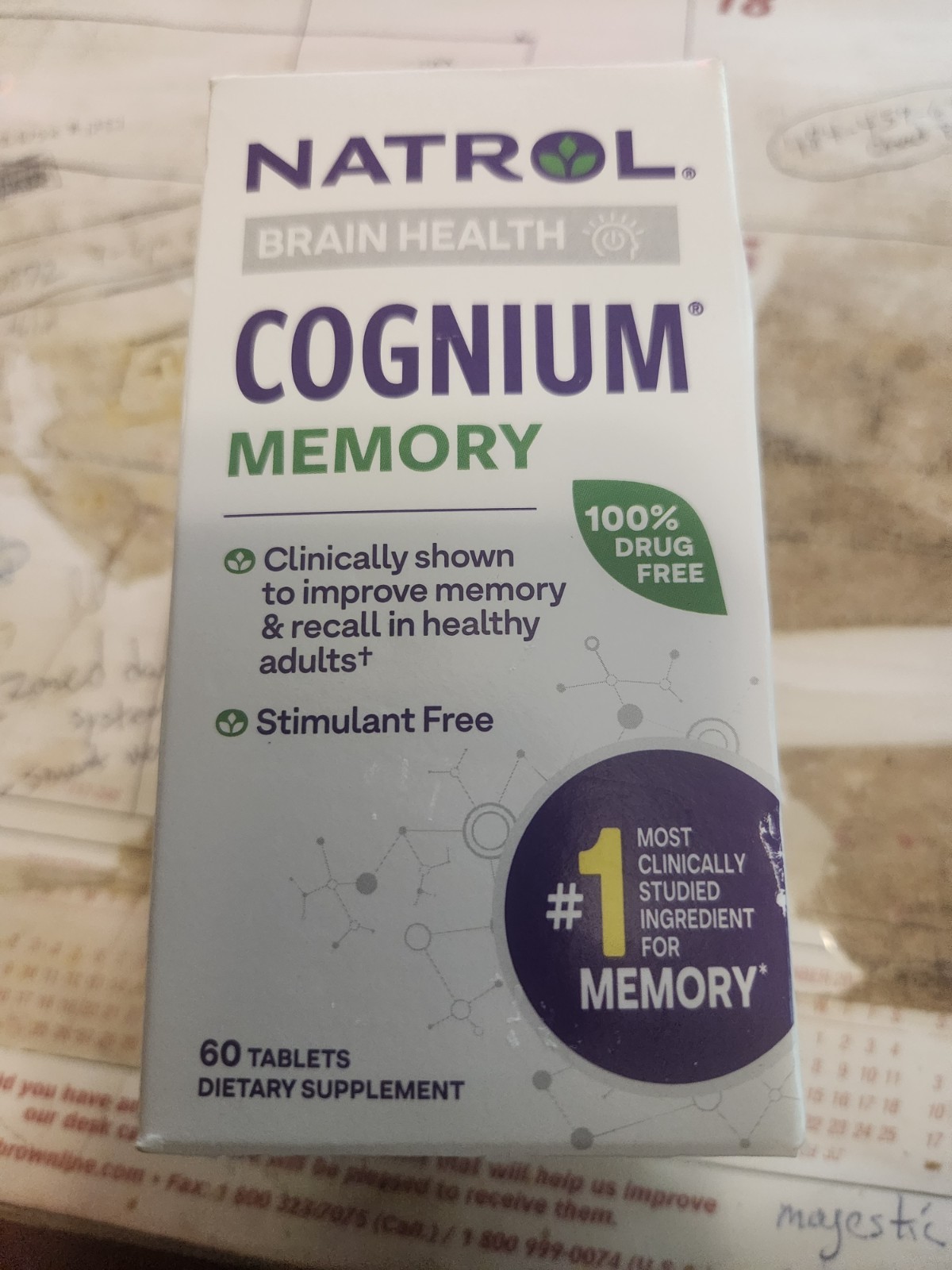 Natrol Cognium Memory Boost Brain Health Function – 60ct Exp 9/2026
