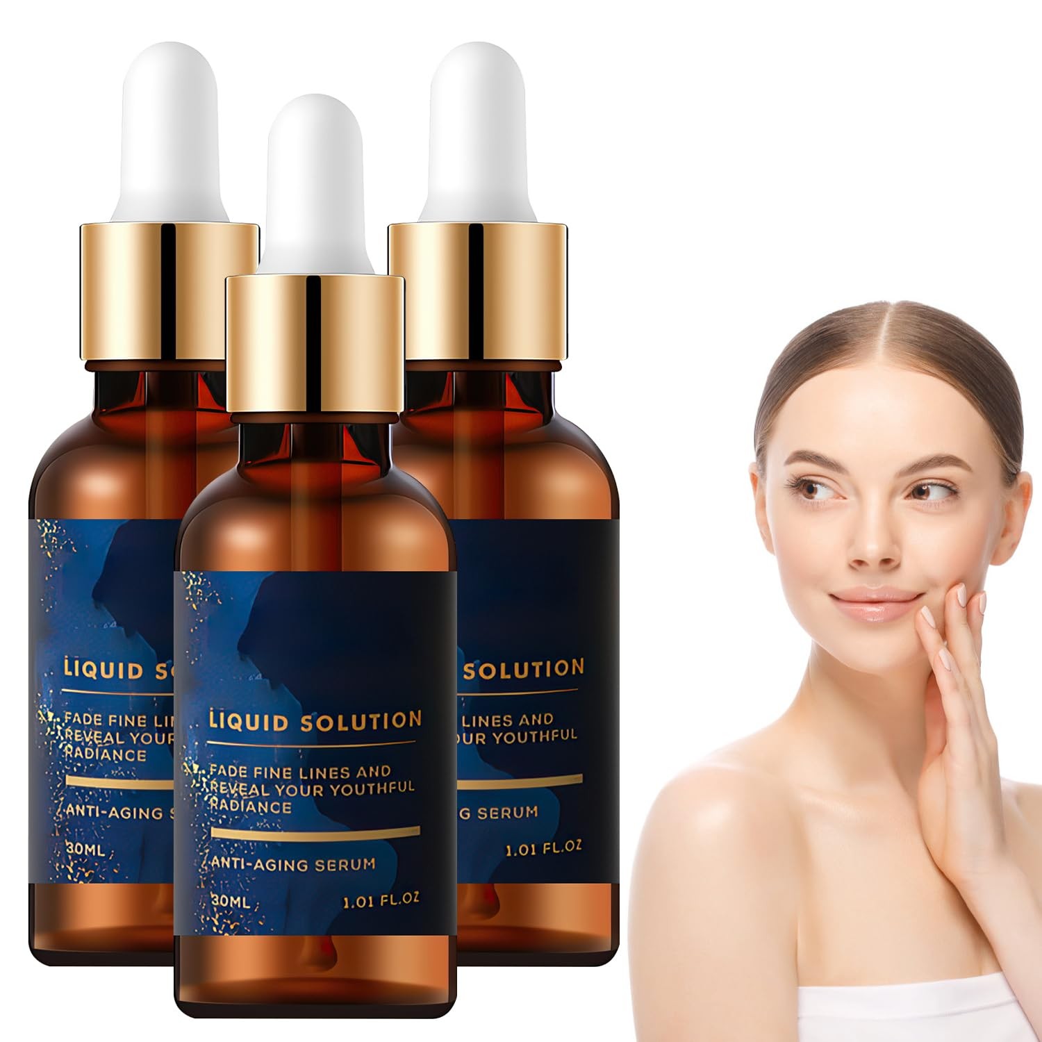 3Pcs Face Serum, Vitamin C & E Boost Skin 0.71 Fl Oz (Pack of 3)
