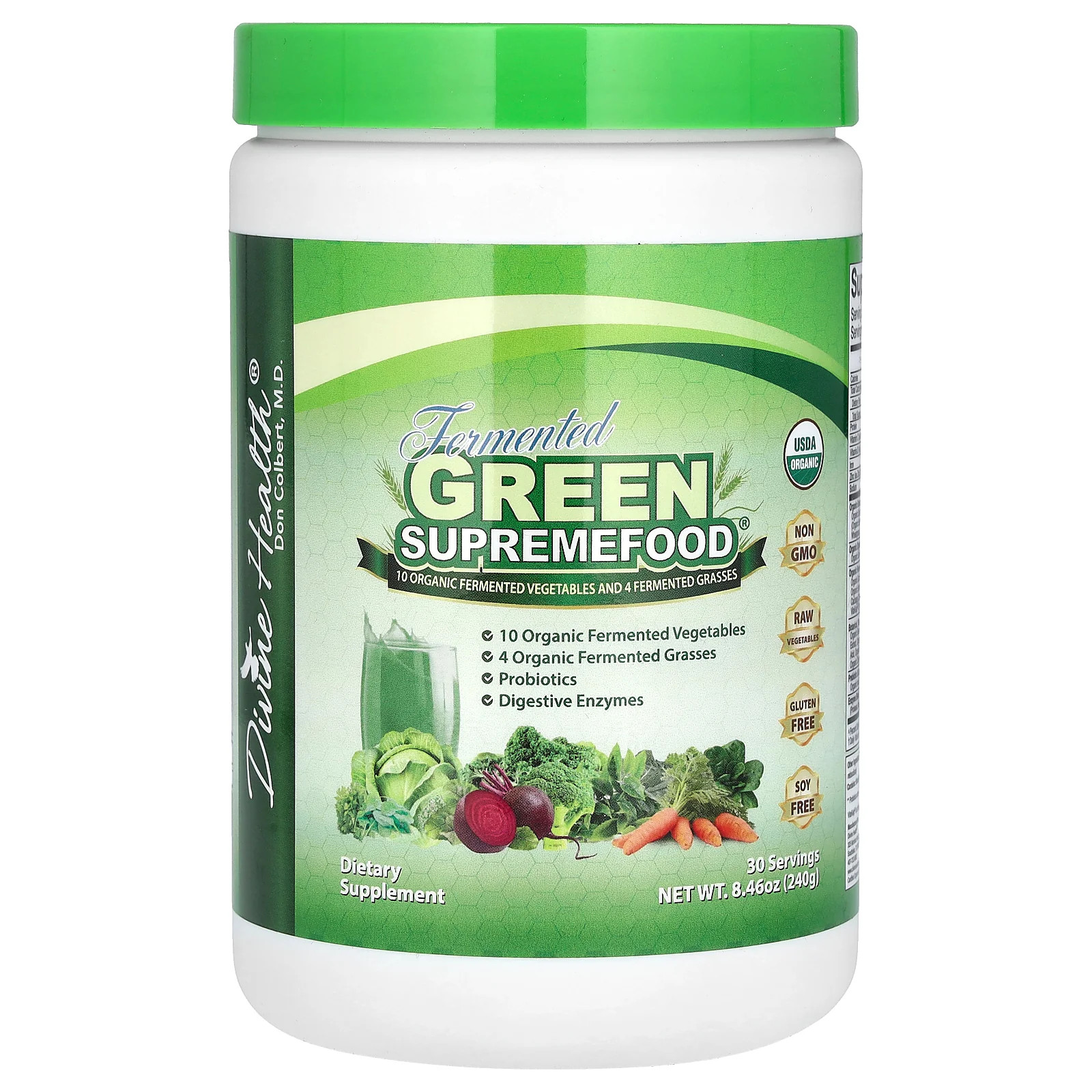 2 X Divine Health, Fermented Green Supremefood�, 8.46 oz (240 g)