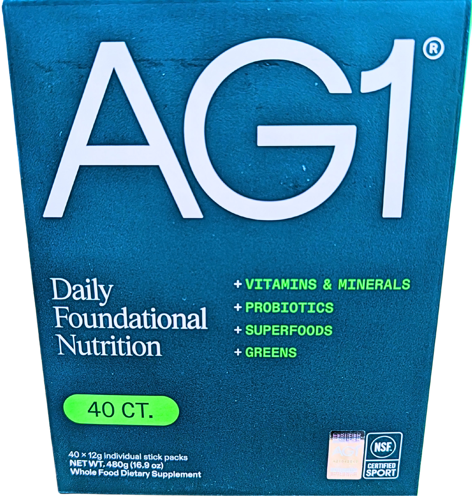 AG1 Classic Formula Daily Foundational Nutrition Packets 40 Count EXP 09/2026
