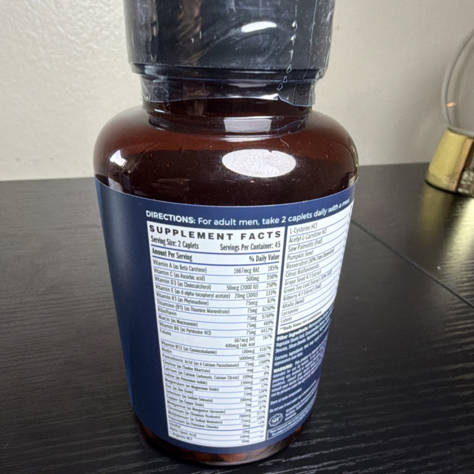 Vitamin World Ultra 360 Men’s Multi Max High Potency Non-GMO 90 Caplets