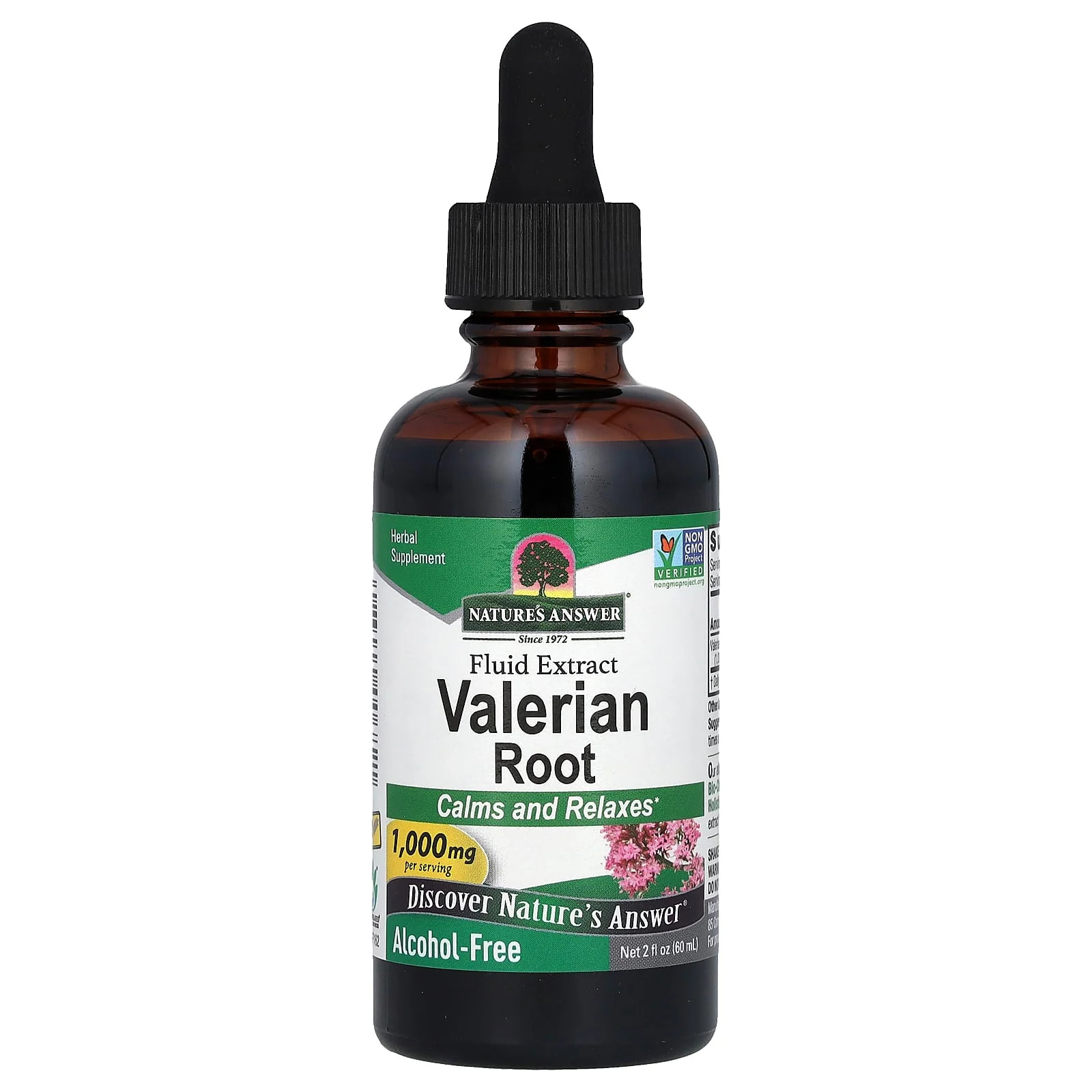 2 X Nature’s Answer, Valerian Root Fluid Extract, Alcohol-Free, 1,000 mg, 2 fl