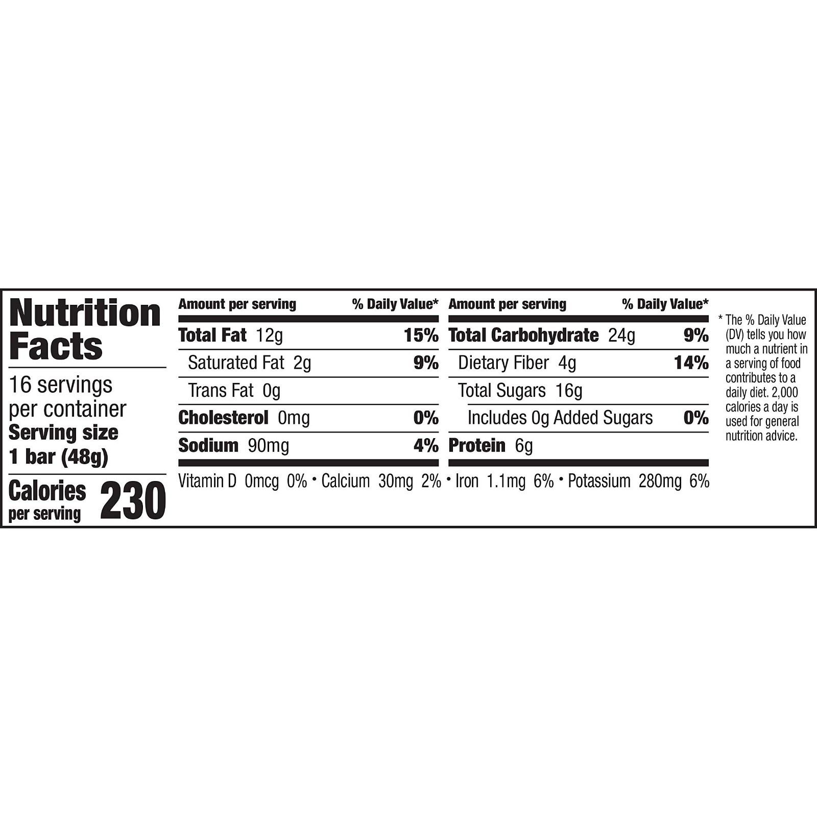 Peanut Butter Cookie Fruit & Nut Bars – Gluten Free, Vegan, 16 Count, 27.2 oz