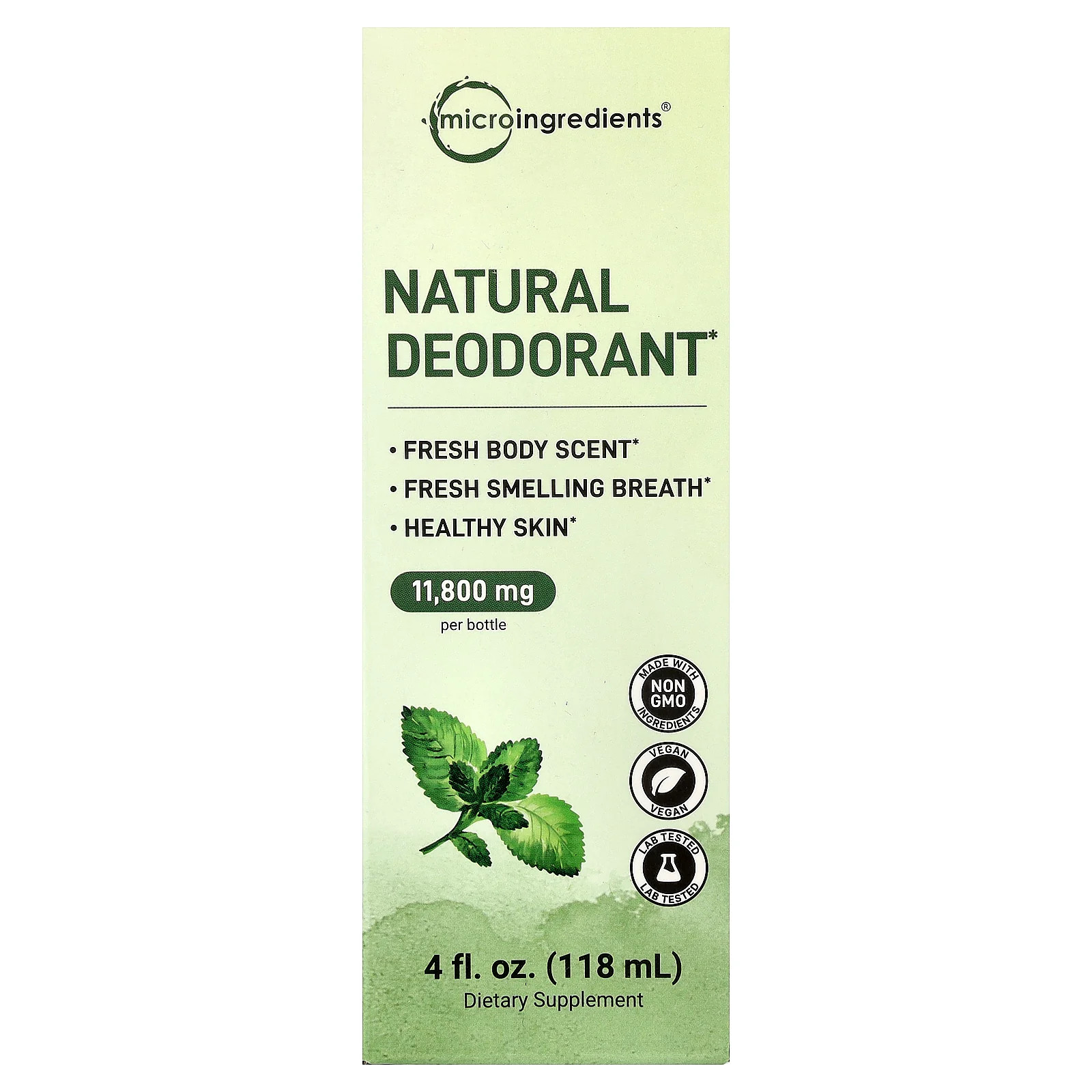 2 X Micro Ingredients, Liquid Chlorophyll, Fresh Peppermint, 4 fl oz (118 ml)