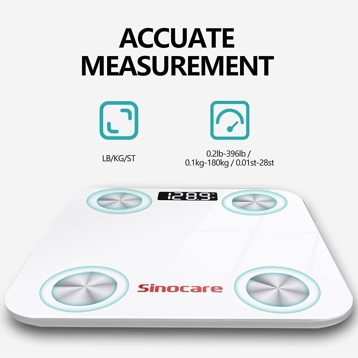 New Digital Body Weight Scale Bathroom Scale w/ Backlit LCD Display 400lb/180KG