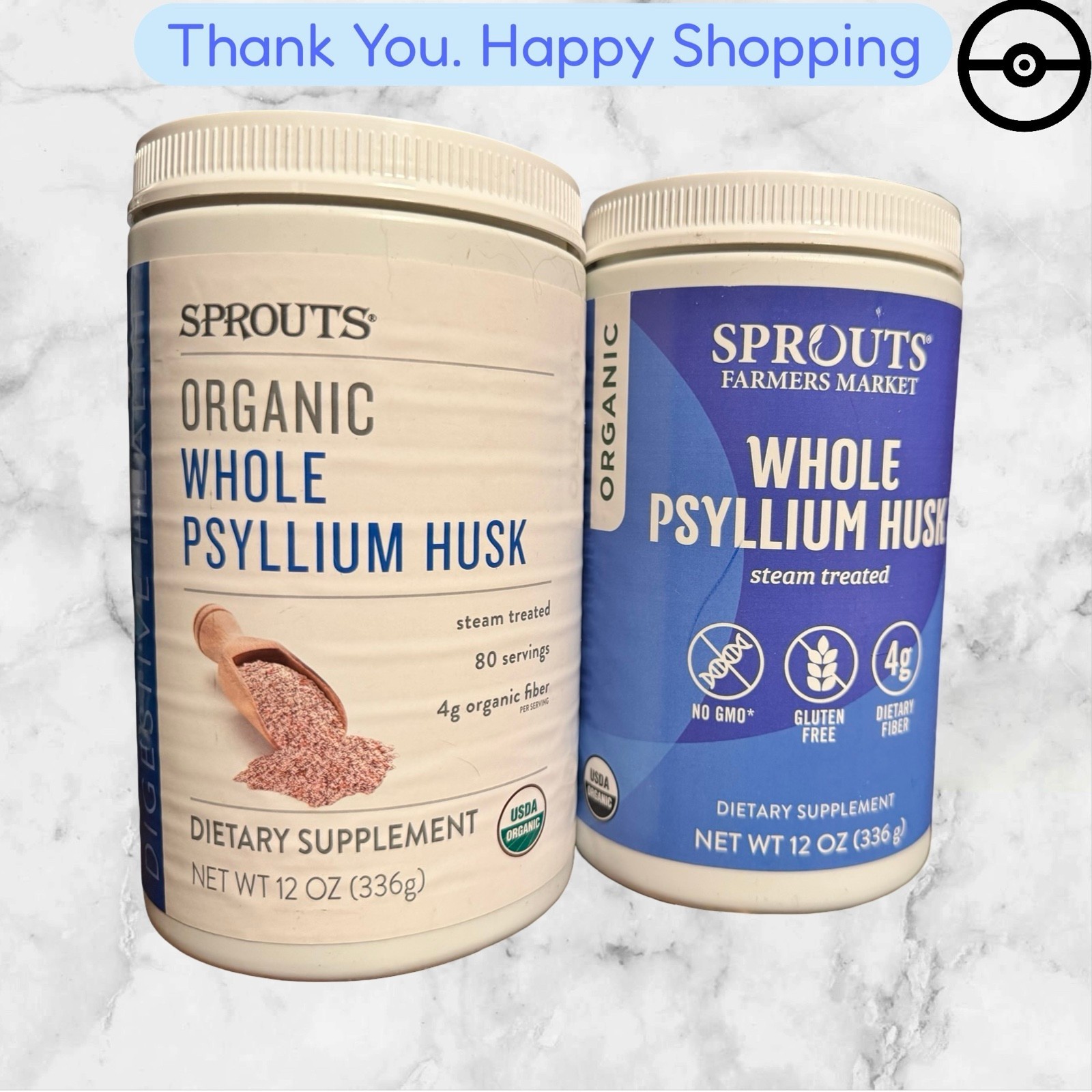 Sprouts Whole Psyllium Husk 12 oz ,336g,03/2028