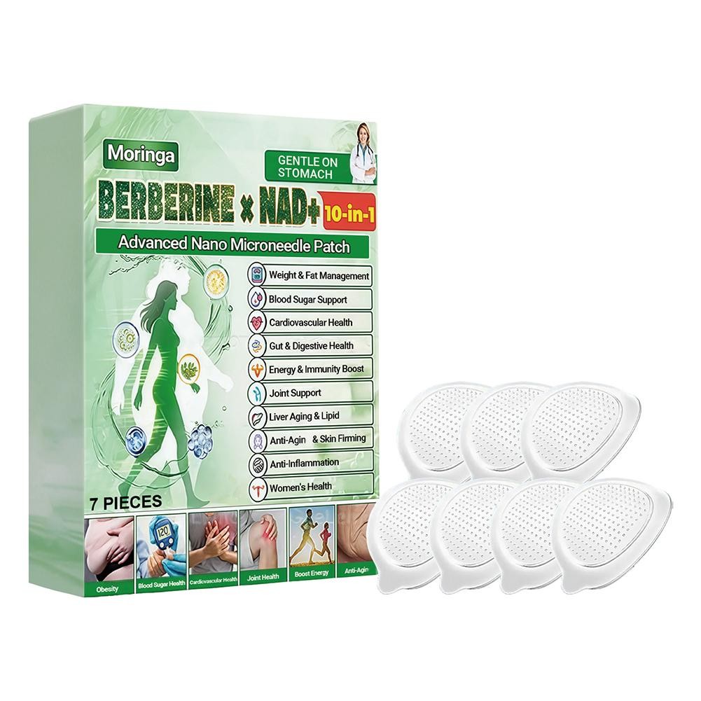 1-5 BOX Moringa Berberine 10 In 1 Advanced Nano MicroneedlePatch 7 Pcs / Box 1