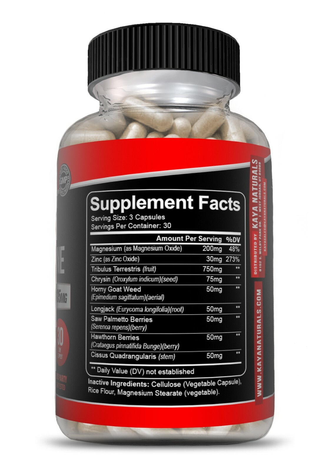 (2 Pack) Natural Testosterone Booster Magnesium Zinc Tribulus Horny Goat Weed